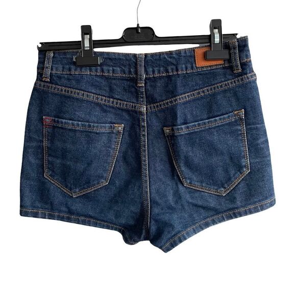 Bdg Urban Outfitters High Rise Erin Denim Shorts Dark Blue 27 - Picture 1 of 5